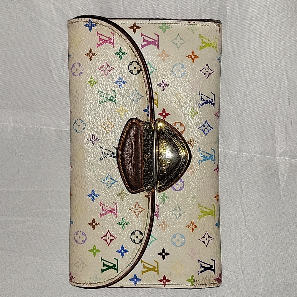 Louis Vuitton Murakami Multi color trifold wallet